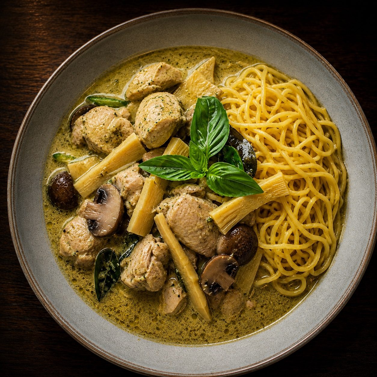 🍜 Green Curry Yellow Noodle 🌿.